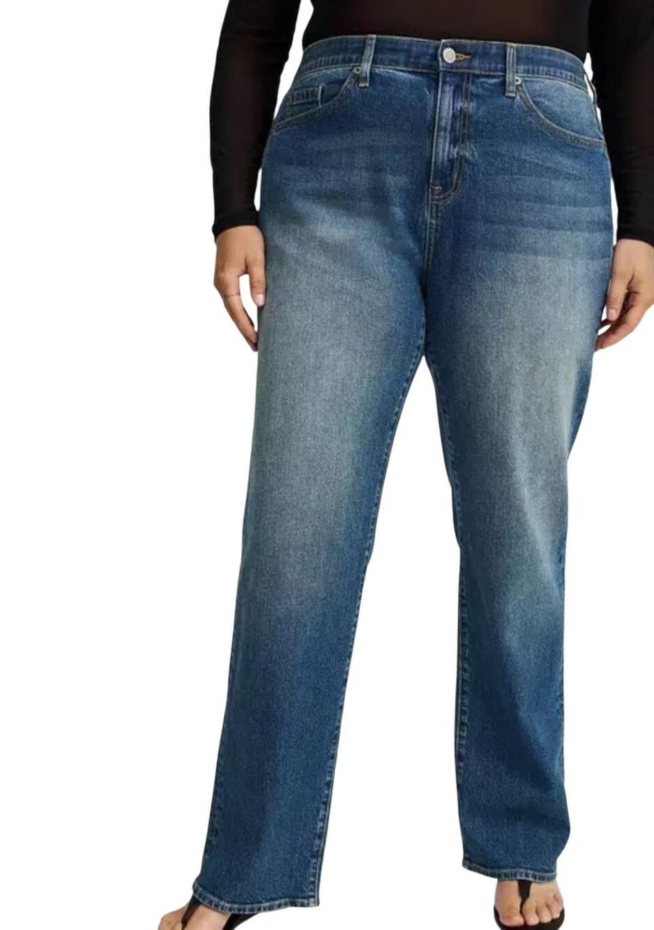 NWT Torrid Jeans Women's 16 Blue Diamondback High Rise Baggy Straight Classic